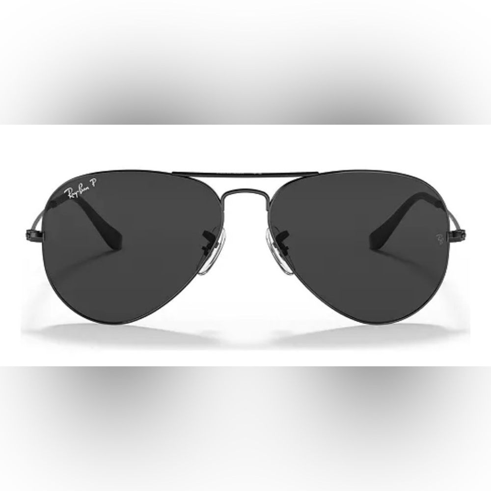 Ray-Ban Polarized Aviator Sunglasses- Total Black